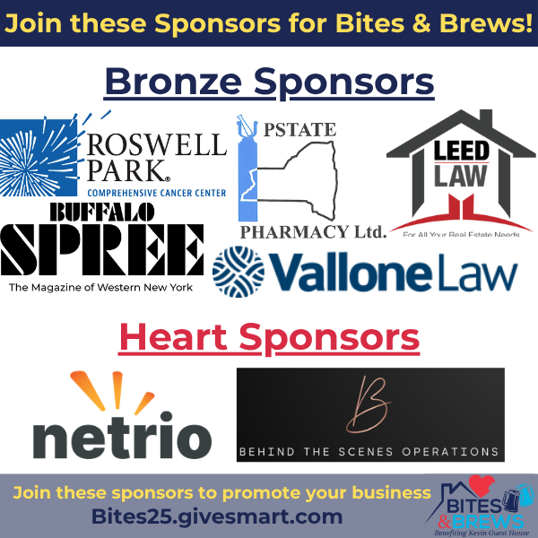Eat good. Do good. ❤️

Join these incredible sponsors in supporting our Bites &amp; Brews event on Friday, November 7th, and help keep Kevin’s mission going strong! A huge thank you to all who have already joined us as sponsors! 

🔗 Sponsor today: Bites25.givesmart.com

#KGH