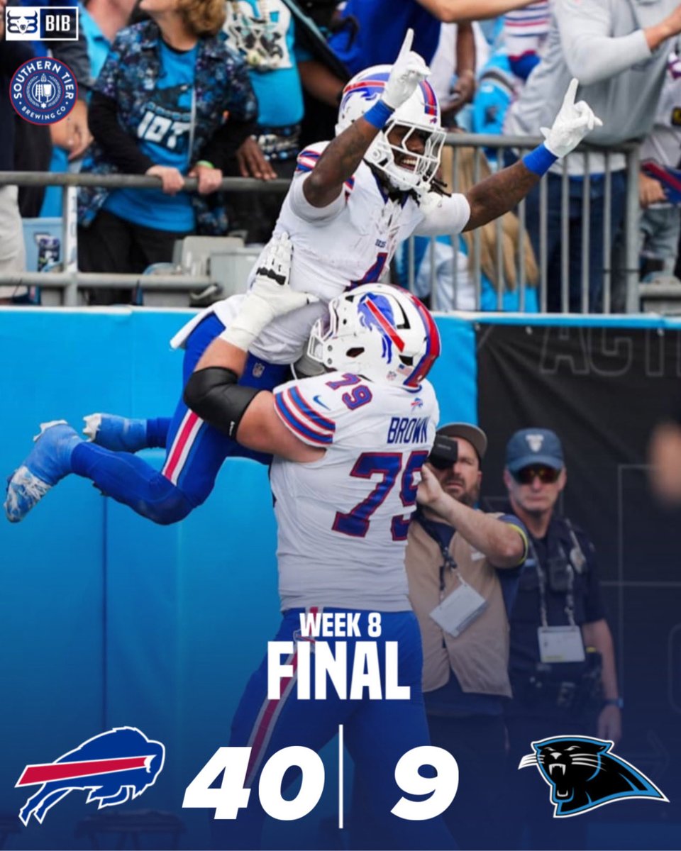 FINAL! #Bills blow out the #Panthers 40-9!

The Bills go to 5-2 on the season!

#BuiltInBuffalo | #GoBills | #BillsMafia