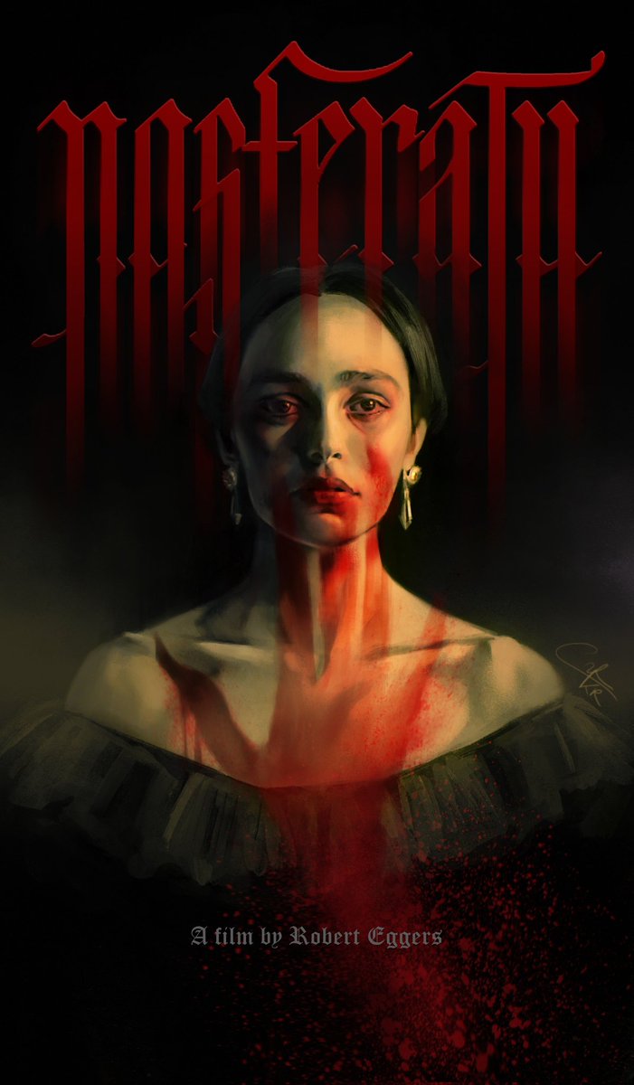 Fantastic poster for Nosferatu by <a href="/ragenruin/">Kittrose</a> 

#Nosferatu #Halloween