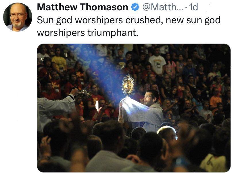 GREAT photo. And not one person there is worshiping the sun. Just the Son.