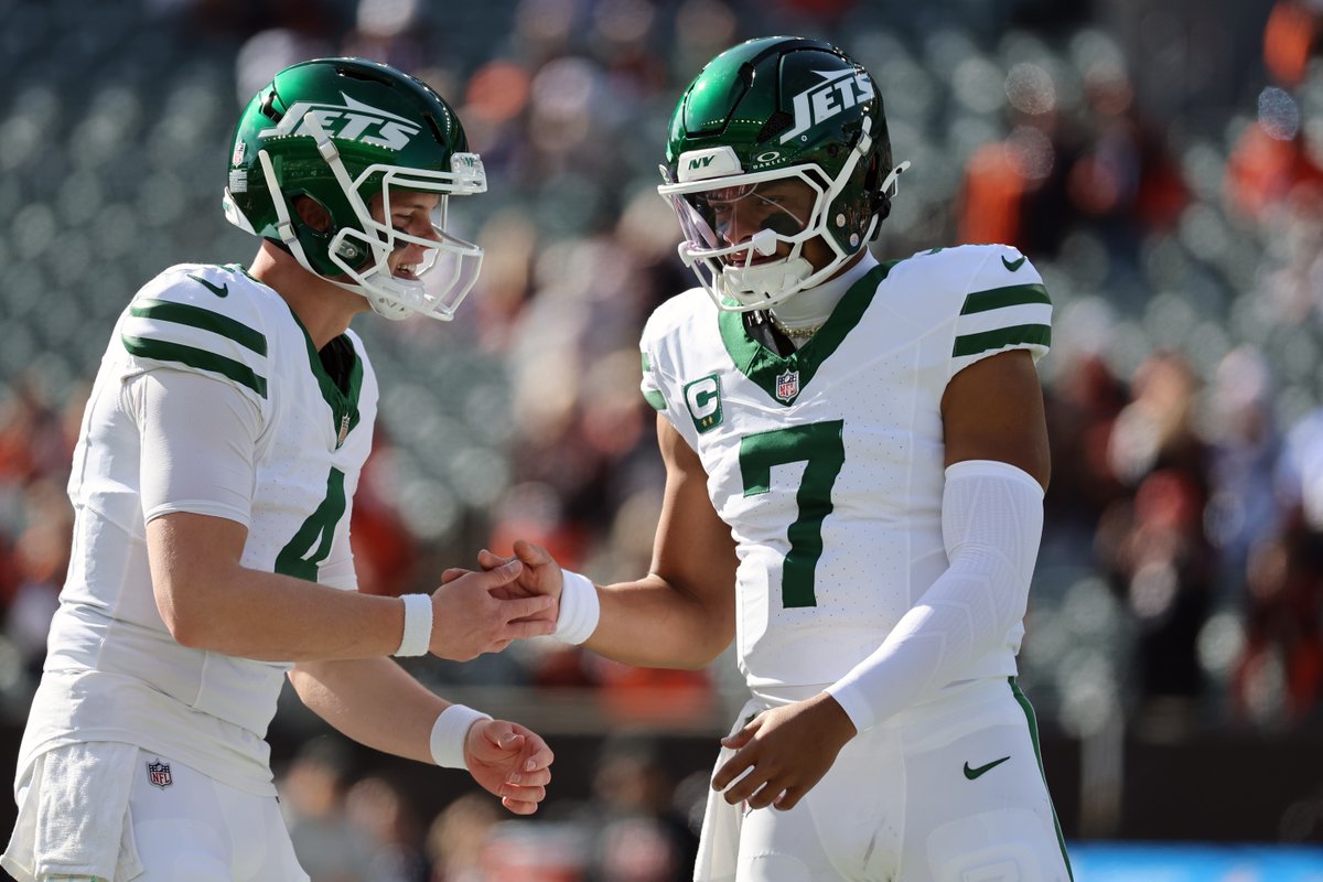 Winless no more: The #Jets -- without Garrett Wilson and Sauce Gardner -- just went into Cincinnati and beat the #Bengals 39-38.