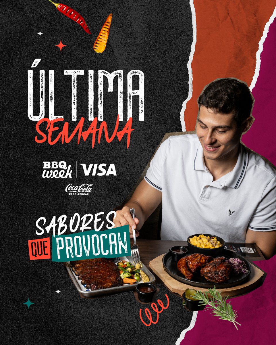 ¡Última semana de esta primera edición de BBQ Week <a href="/VisaPA/">Visa Panamá</a>! Vive esta experiencia gastronómica con la exclusividad de tu tarjeta VISA #SaboresQueProvocan Más info week.pa/bbq/ 🥩🔥
