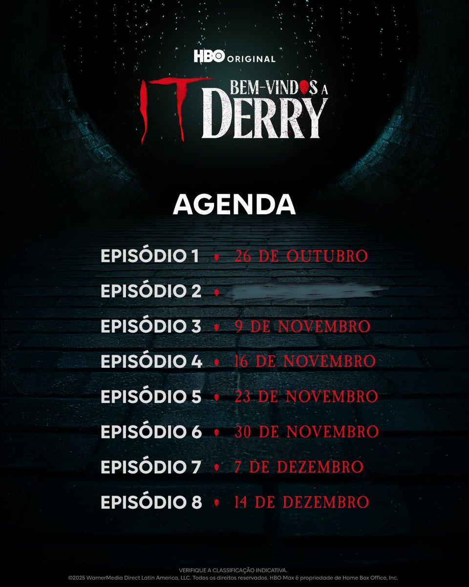 Os domingos serão uma coisa de louco! 📆🤡 #ITBemVindosADerry chega hoje, 22h, na HBO e na HBO Max. 

Créditos Imagem e Texto: <a href="/HBO/">HBO</a> #hbomax #it #pennywise