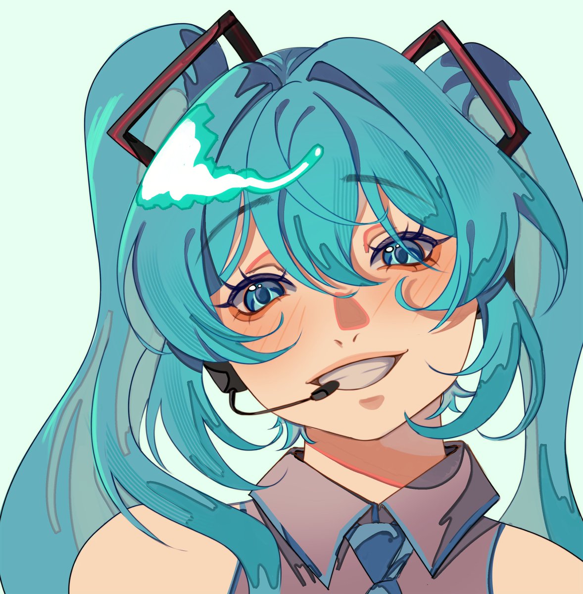 Miku !!! 
slowly redoing all my vocaloid badges😈

#HatsuneMiku