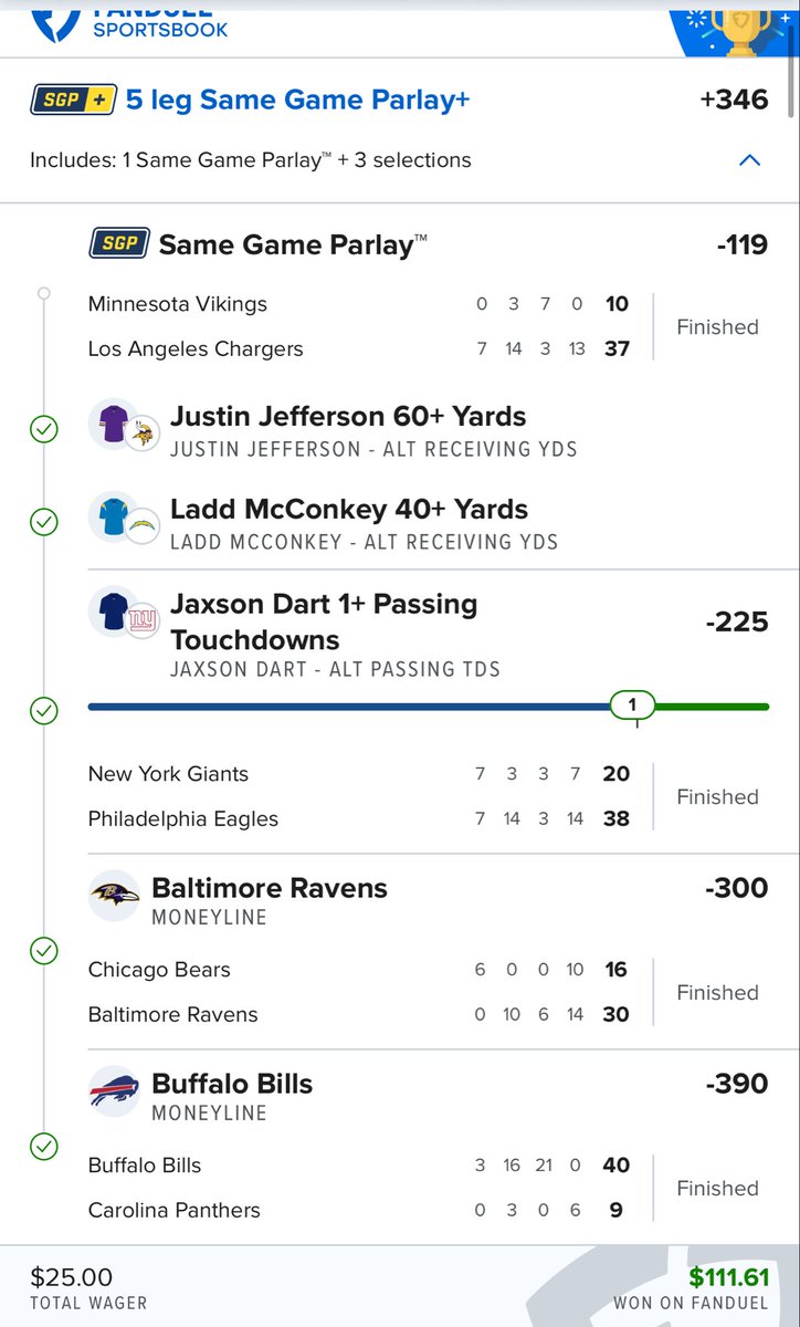 PlusMoneyClub's tweet photo. First prop parlay cashes💰🔥
#nfl #GamblingX https://t.co/PD7mtamvx5