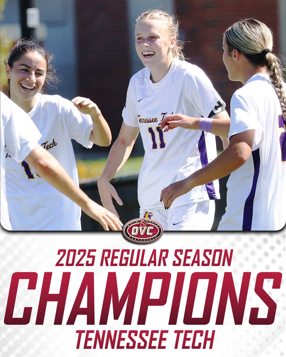 🏆🏆🏆🏆

<a href="/TTUSoccer/">Tennessee Tech Soccer</a> defeats Eastern Illinois to win their 4️⃣th  OVC regular season title in a row‼️

#WingsUp | #OVCIt