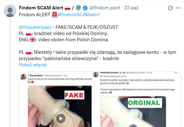 findom_alert's tweet image. Słuchajcie kochani... mam NEWSA! 🇵🇱

Pamiętacie niedawny przypadek, gdzie "Domina" z Pakistanu @itsqueenyazz skopiowała filmik naszej Polskiej Dominy @mistress_minion?

Postanowiłem się zaangażować mocniej w temat i napisałem bezpośrednio do X e-mail z opisem sytuacji i…