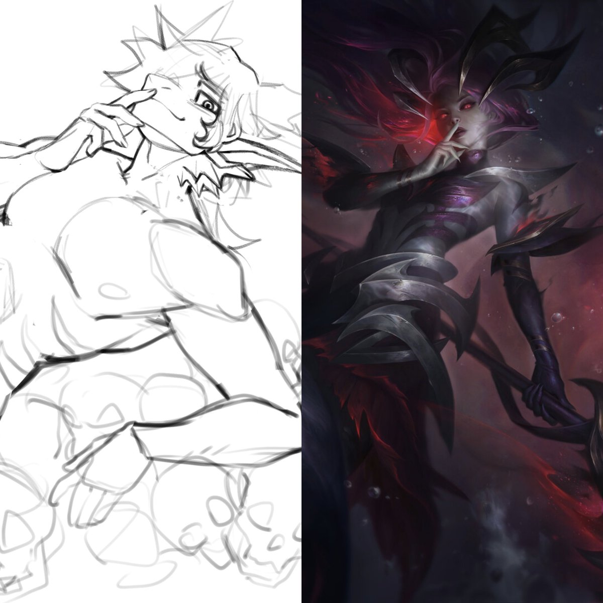 Also, the pose is inspired by this beautiful splash art of Nami Coven by Joshua Raphael