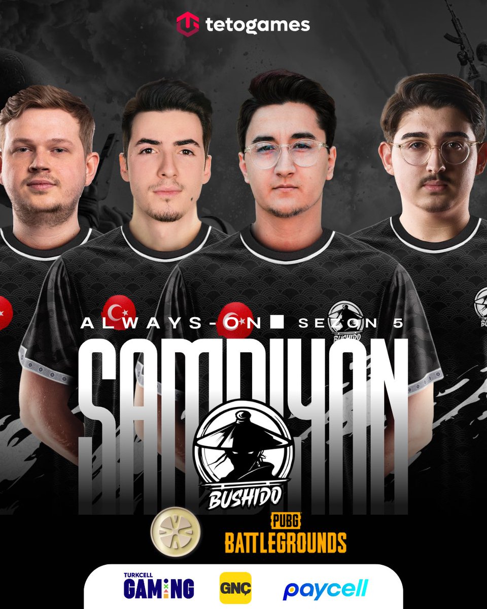 Always-ON PUBG: BATTLEGROUNDS 5. sezon şampiyonu 👑 <a href="/bushidoesportsx/">BushidoEsportsTR</a>