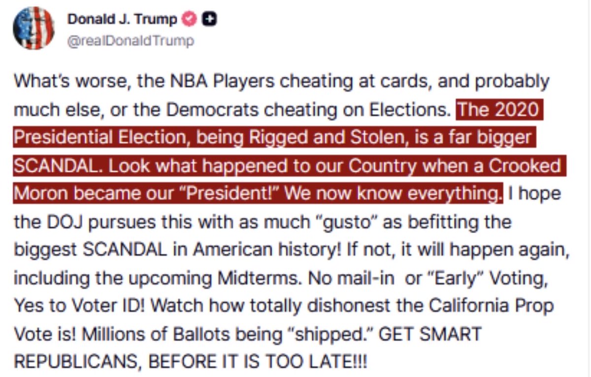 Harry Sisson (@harryjsisson) on Twitter photo I hope everyone understands that this is Trump laying the groundwork to stay in power in 2028 and cheat in 2026. I hope everyone understands that this is Trump laying the groundwork to stay in power in 2028 and cheat in 2026.