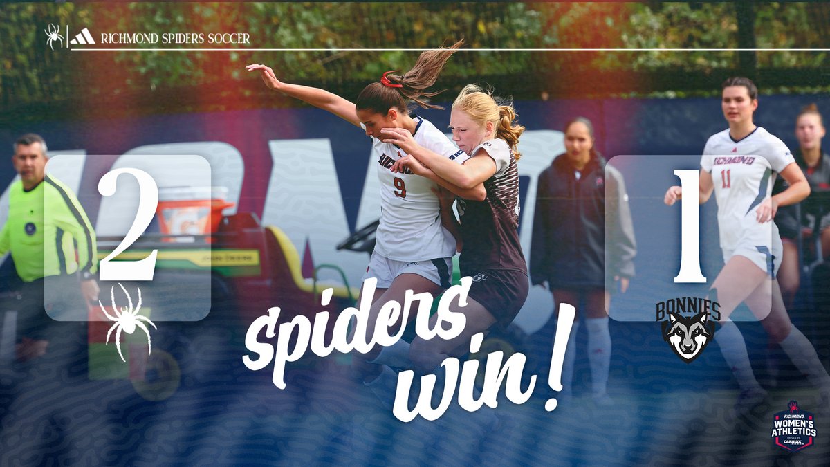 𝐖𝐢𝐧 𝐂𝐨𝐥𝐮𝐦𝐧 &gt;&gt; 𝐒𝐩𝐢𝐝𝐞𝐫𝐬. 🕷️⚽️

<a href="/SpiderAthletics/">Richmond Athletics</a> // #OneRichmond
UR 2, SBU 1 | FINAL