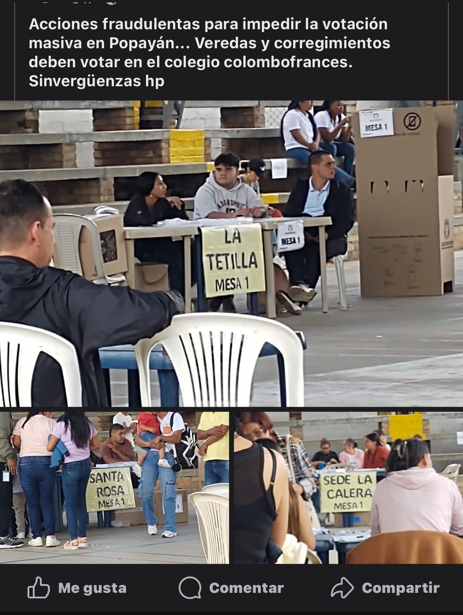 IJeep89's tweet photo. @GustavoBolivar @Registraduria En Popayán no habilitaron zonas rurales y no avisaron y les toca votar dentro de la ciudad https://t.co/RAEL5DJxeE