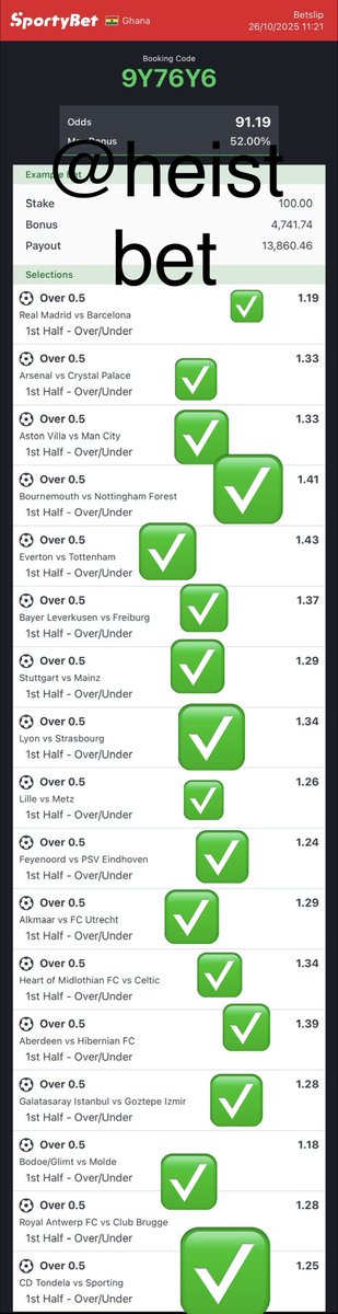 100+odds boooom💥💥💥💥💥💥💥💥💥💥💥💥💥💥💥💥💥💥💥💥💥💥💥💥💥💥💥💥💥💥💥💥💥💥💥💥💥💥💥💥💥💥✍🏻✍🏻✍🏻✍🏻✍🏻💥💥💥💥💥💥
First 50 comments will win 100 cedis each congratulations heistnation 💥💥✍🏻✍🏻✍🏻✍🏻

No tipster can do it better than me 😭🥰🥰🥰🥰🥰🥰🥰🥰🥰🥰🥰