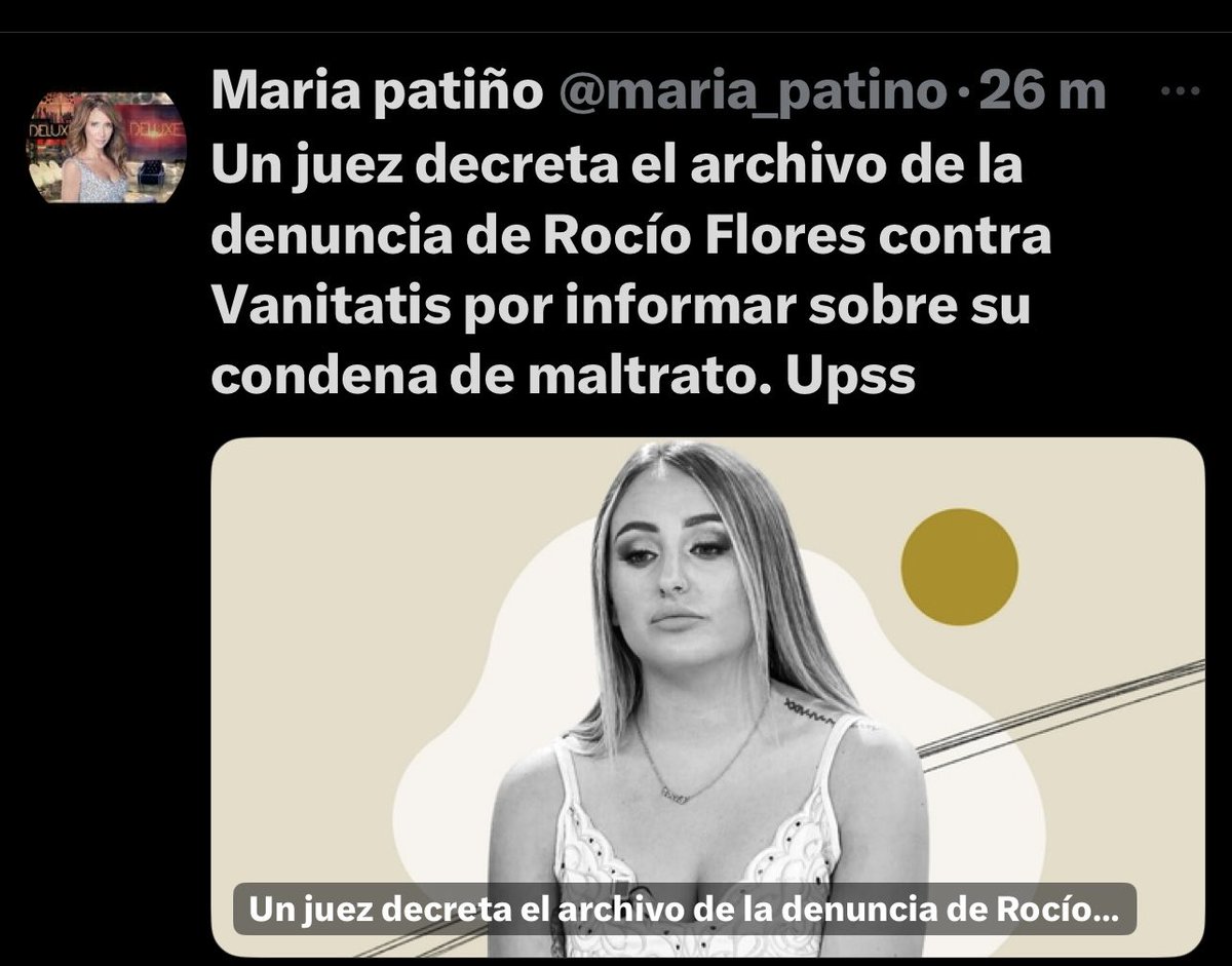 paquidiaze's tweet photo. #YoMeRebelo26O
 Para todo hay niveles. Para ser hija de puta también verdad @maria_patino ?
 Eres una acosadora. Empieza a dar miedo el odio y acoso que manifiestas contra esta mujer y su padre. El caso aún no tiene sentencia firme. Una vez más vuelves a mentir. https://t.co/hmjIeOjDCd