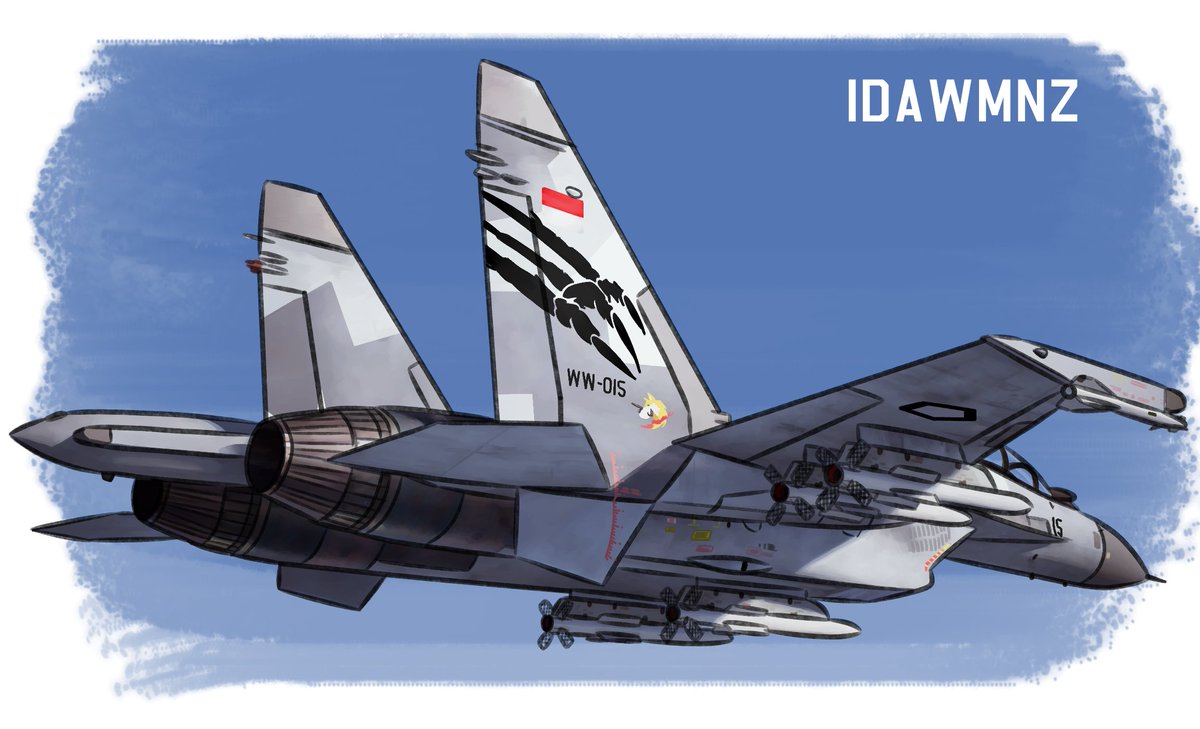 Idawmnz's tweet image. So that new Indonesian Su-30 livery looked kinda familiar- wait is that 3 strikes!?

#art #fanart #Fanarts #digitalart #DigitalArtist #digitalartwork #ACECOMBAT #エースコンバット7 #aviation