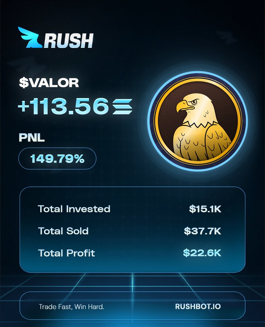 RushTrading's tweet image. Coming to SOL.. ⚡️🟪

$VALOR 🦅