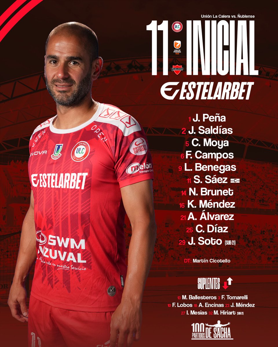 ¡ El once inicial Estelarbet de hoy!

Estos son los futbolistas elegidos por nuestro entrenador Martín Cicotello para el duelo de esta tarde ante Ñublense 🫡

Presentado por Estelarbet

⚪️🔴