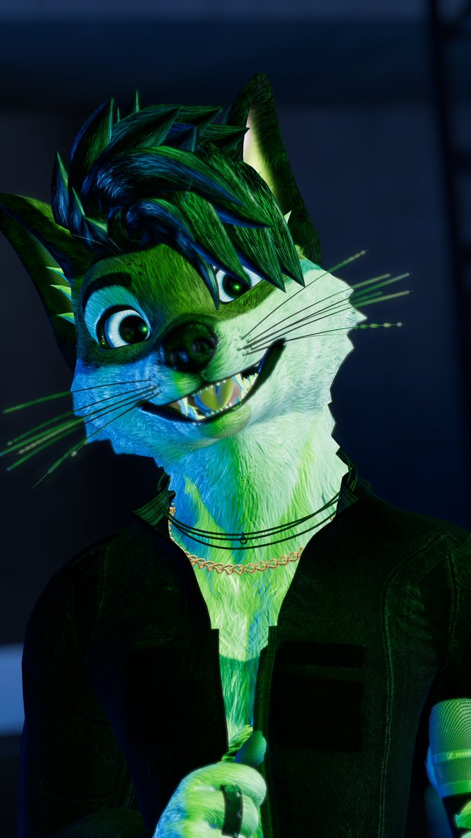 yamazakimusic's tweet image. Getting ready for the shoot #VRChat #FurryMusician #VirtualPerformance