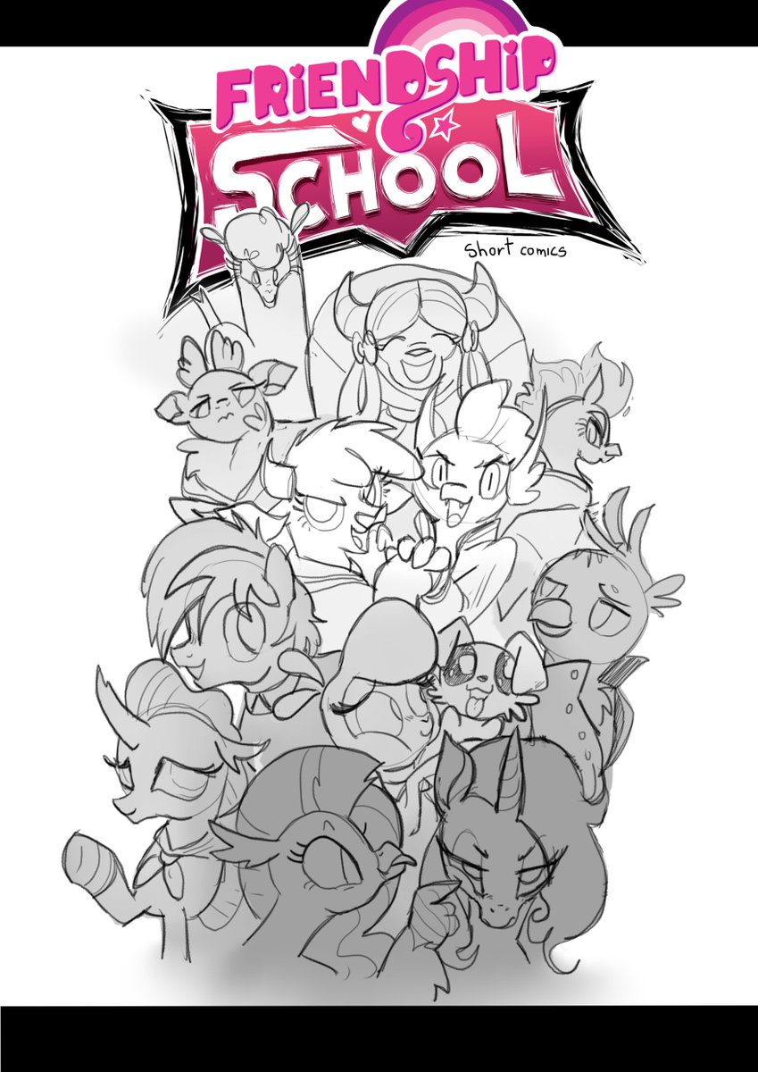 I have a super idea for short comics!
From today, I will start posting things about this series haha!

<a href="/Scornfulpainter/">The Scornful Reptilian🔻</a> helped me making the logo

#mlp #tfh #comic #fancomic