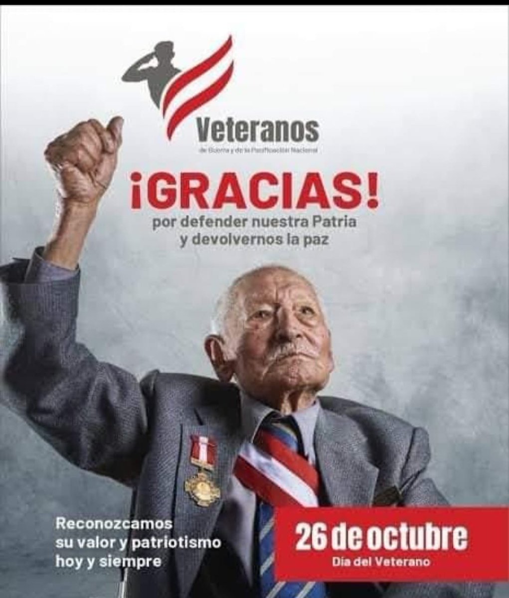 Nuestro reconocimiento y homenaje a los veteranos de guerra que lucharon por la paz de nuestro pais #HonorYGloriaPorSiempre