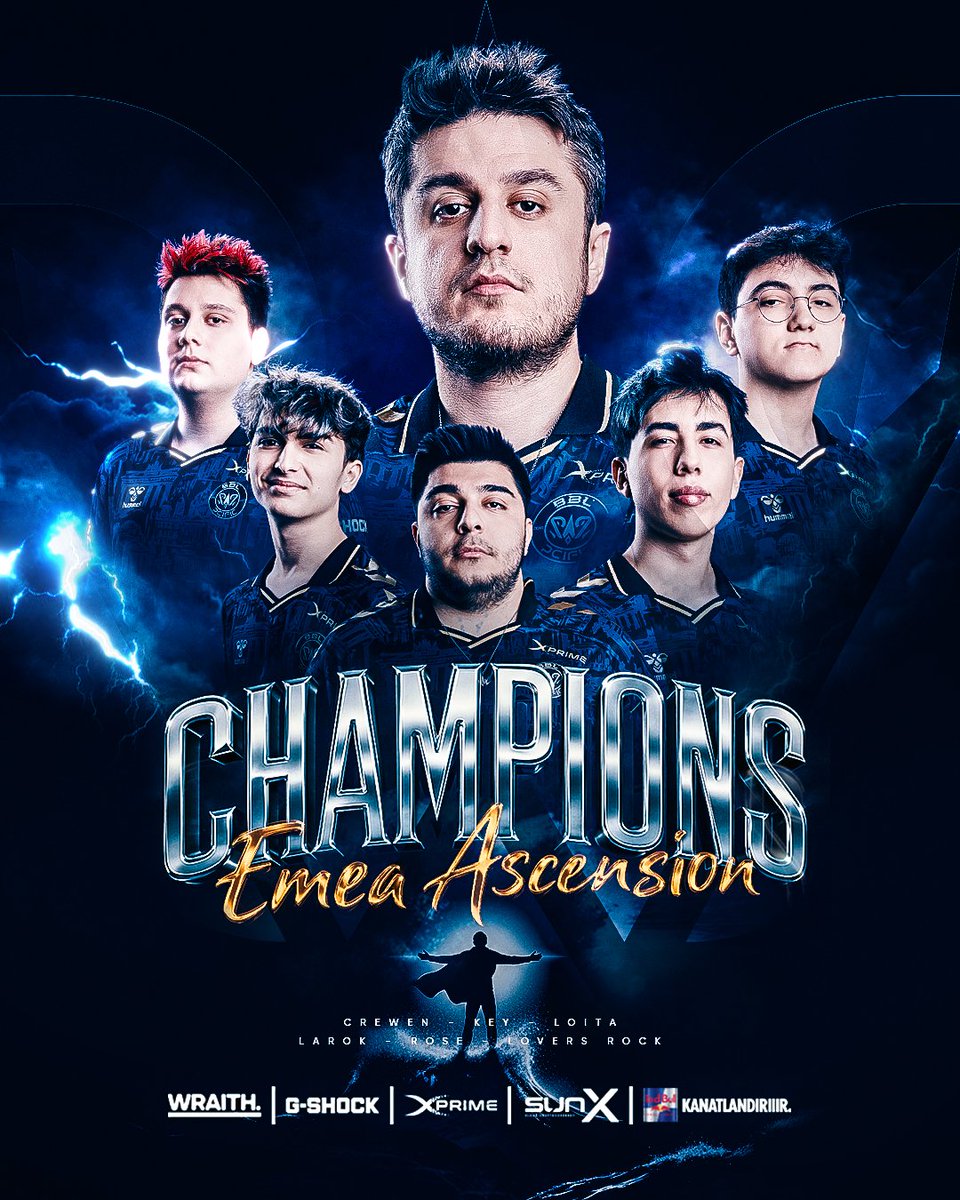 Die Meister,
Die Besten,
Les grandes équipes,
The champions!

BBL PCIFIC IS YOUR VCT ASCENSION EMEA 2025 CHAMPION! 🏆