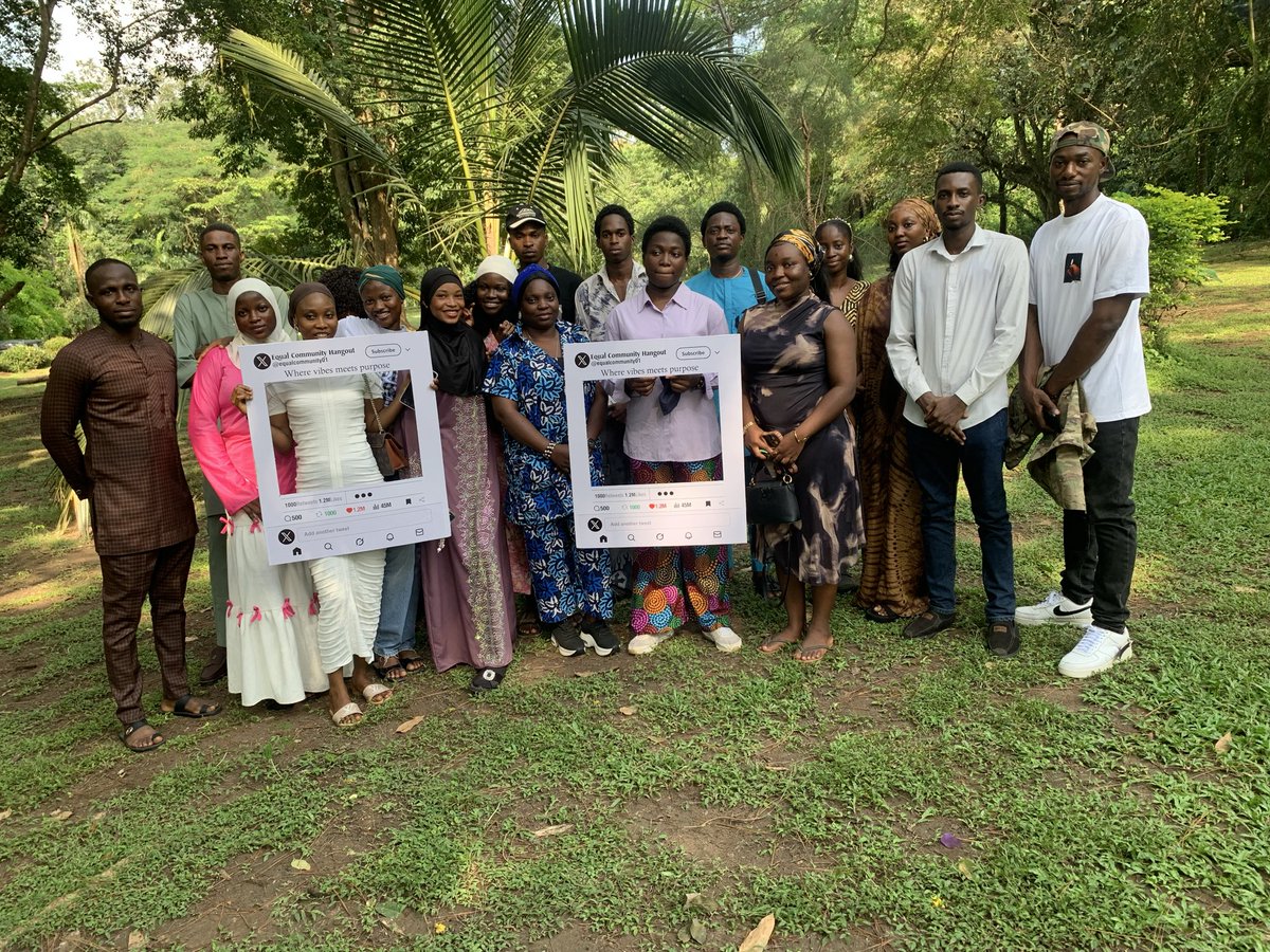 RufaiFathia38's tweet photo. Equals Oyo Hangout โ๏ธโ๏ธ @SirDavidBent
Botanical Garden in University of Ibadan
I had a great day๐ฏโค๏ธ
#EqualsAnniversary1 #Equalscommunity https://t.co/lozbK3bhED