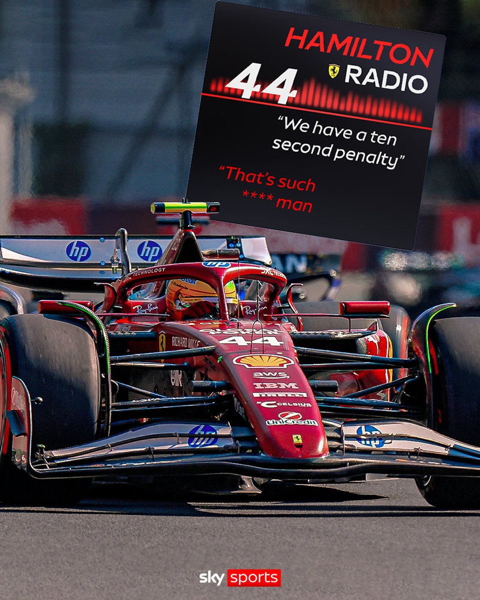 Fair to say Lewis Hamilton was not pleased with that 10-second penalty 😡