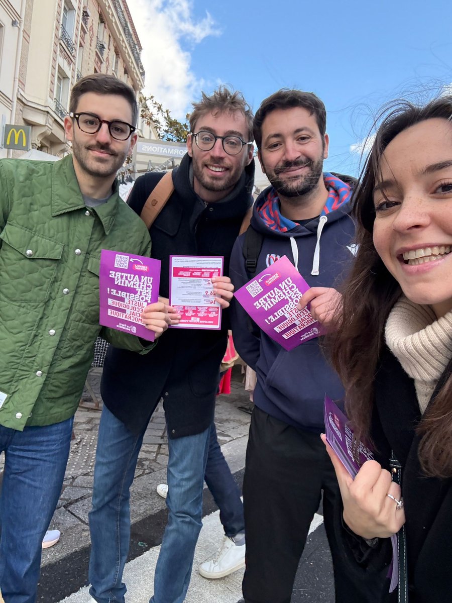 💬 Tractage ce matin au marché du centre !

De nombreux échanges sur le budget, le pays et la vie à Clichy. Même constat partout : le pouvoir d’achat recule, les services publics souffrent.

✊Mobilisés pour faire entendre une autre voie : celle de la justice sociale.