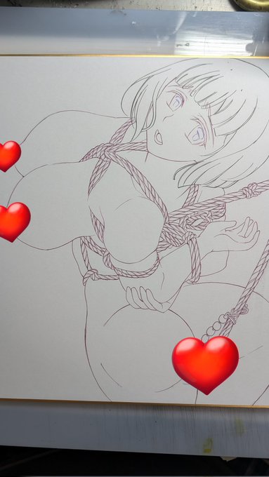 昨日は11月8日に開催されるA40さん(@A40_comics)で頒布予定の色紙ラフや線画をしていました。今日から湿度は下がるみたいですので、頑張らないと😅💦💦 