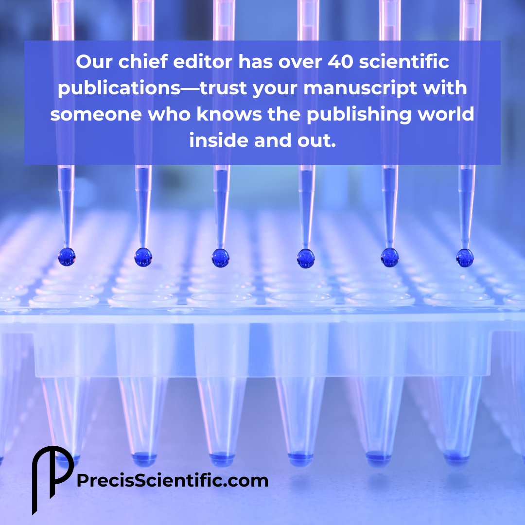 PrecisEditing's tweet image. #PrecisScientific #Research #Science #Editing #Proofreading #AcademicWriting #Academia #AcademicTwitter #PhDLife #PhDChat #ECRChat #AcademicChatter
#HigherEd #SciComm #SciPub #OpenScience #ScienceWriting #MedicalWriting #EditingServices #AuthorServices #AcademicPublishing