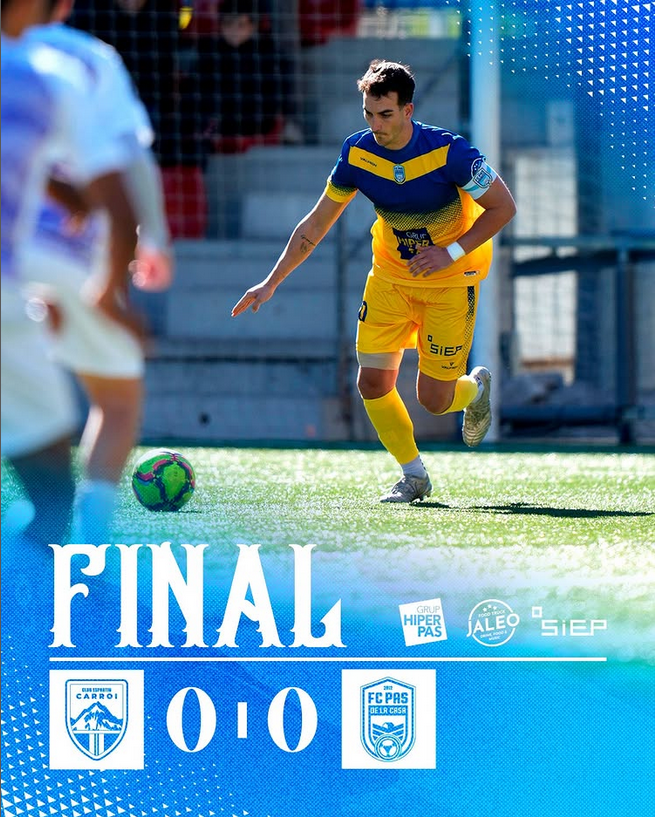 Omdat CE Carroi – Pas de la Casa in de Andorrese Primera Divisió vanmiddag doelpuntloos eindigde, is de Eredivisie nu de enige van de 54 Europese competities op het hoogste niveau zonder 0-0 dit seizoen.