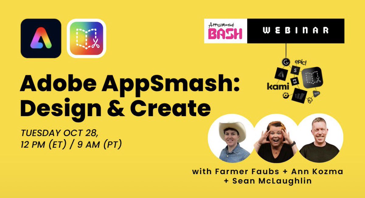 farmerfaubs's tweet image. This is TUESDAY! We’re creating Yeehaw Moments LIVE using @BookCreatorApp & @AdobeExpress! 
@annkozma723 & I couldn’t be more thrilled to have our friend Sean join us from across the pond 🇬🇧 
Register: hubs.la/Q03KHlCf0