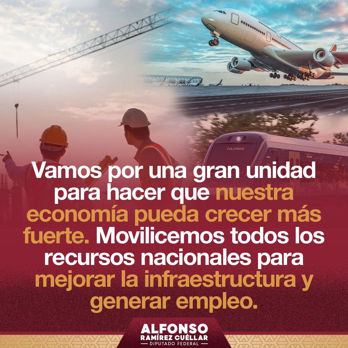 Solo con unidad nacional y alianza público-privada seguirá creciendo la economía nacional, generando empleos y bienestar para las y los mexicanos.