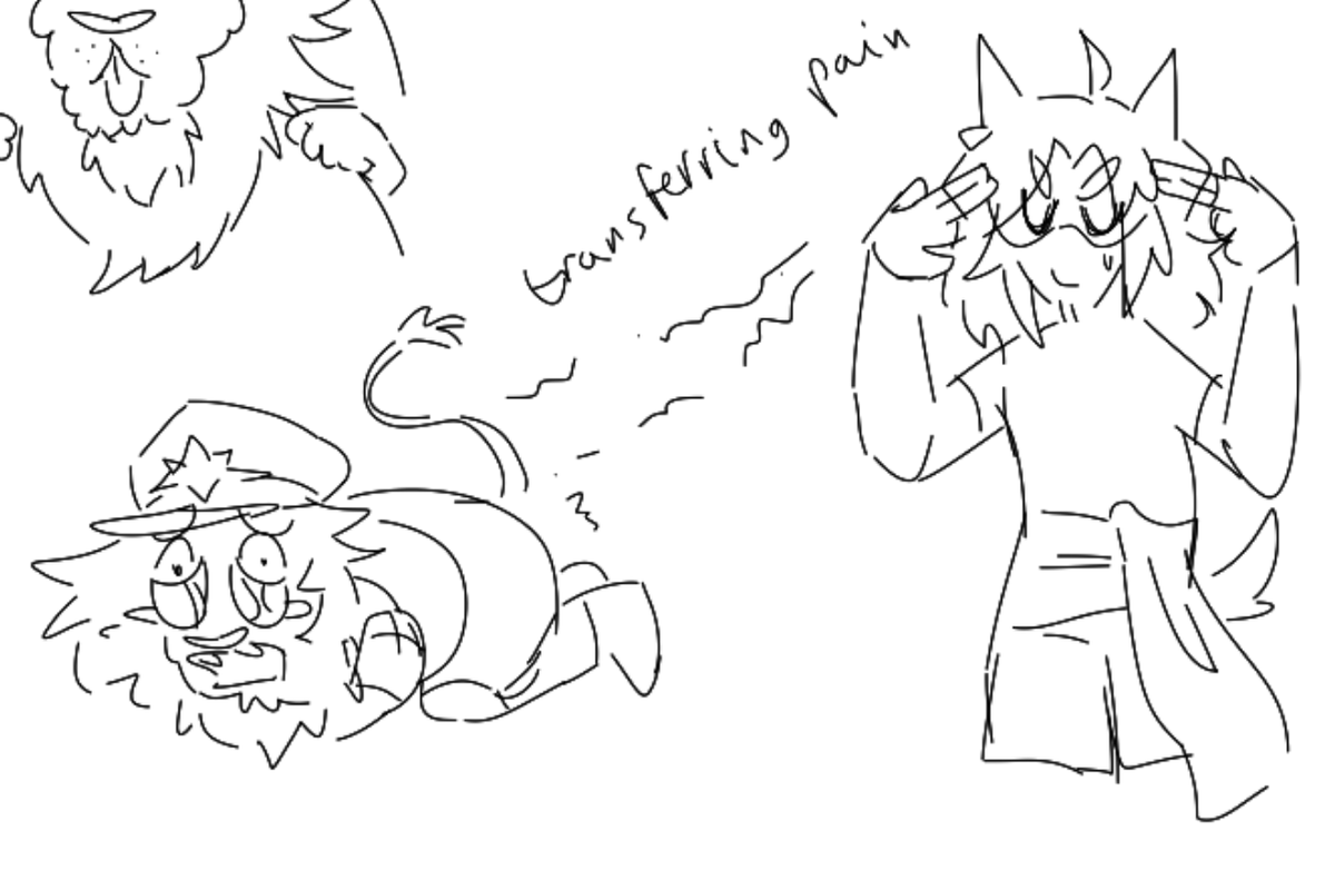 have some silly twrp doodles
a lot of :P s today huh
also me transferring my pain onto meouch cus I am sick again augh