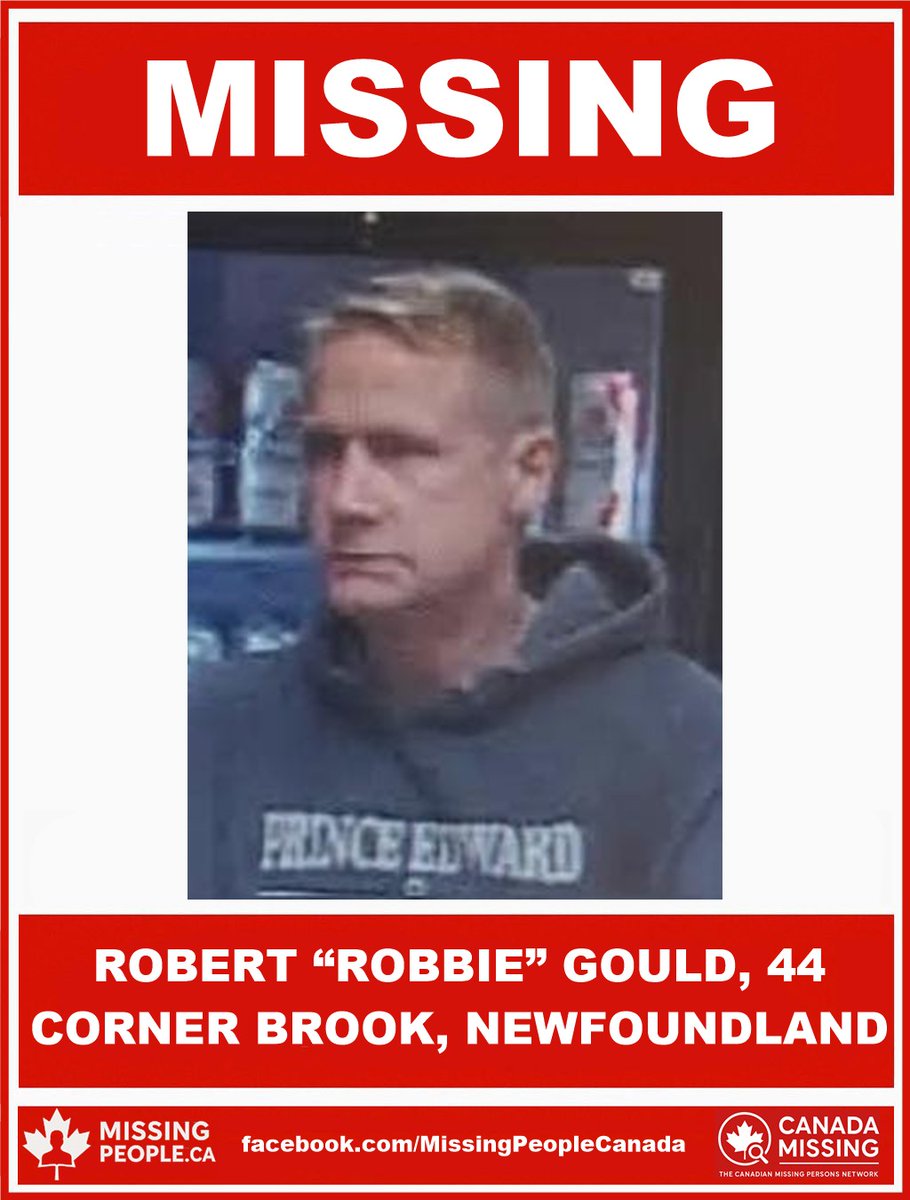 Missing_CA's tweet image. 🔗 Full story: missingpeople.ca/missing-man-in… 

🧭 MISSING MAN IN CORNER BROOK, NEWFOUNDLAND – ROBERT “ROBBIE” GOULD, 44 

📍 #CornerBrook #Newfoundland #NL