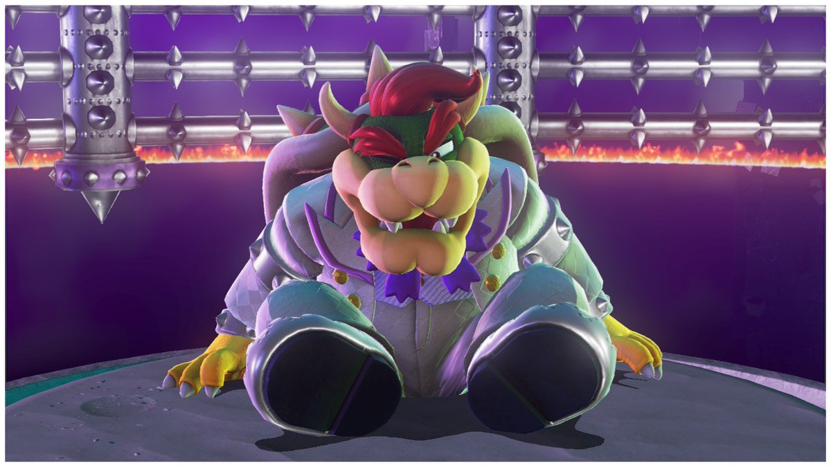 I took a couple more photos of Bowser during his second fight. 

I’m kicking myself for not taking a picture of him breathing fire. That would’ve been sick as hell. 
#MarioOdyssey #supermario