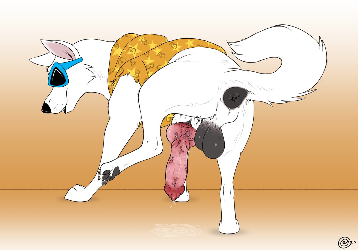 CanineConsent's tweet photo. Showing off again. Just unsheathed this thing, don't let me go to waste.
#feralart #nsfw https://t.co/HhYycHBAuB