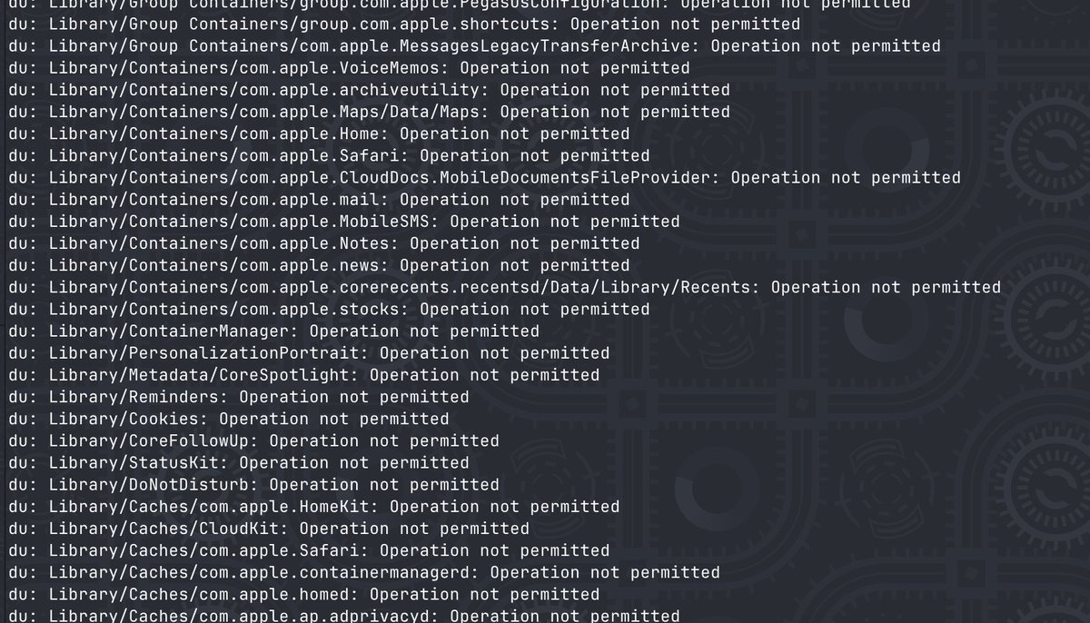 SoundSafari_io's tweet image. Talk about walled garden 🍏

Heaven forbid I want to check the size of folders on my computer (as root)

#yearofthelinuxdesktop #linux #gnu #apple