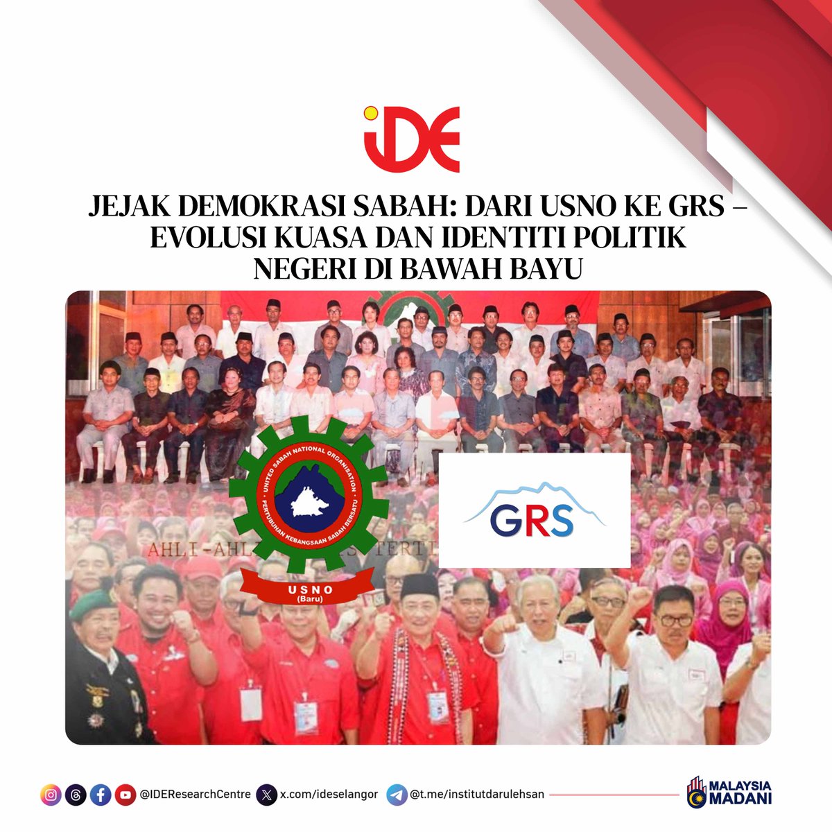 Sejarah demokrasi di Sabah adalah kisah panjang tentang perjuangan, percaturan kuasa, dan pencarian identiti politik sebuah negeri yang unik di bawah panji Malaysia.

Artikel: iderc.my/jejak-demokras…

#MalaysiaMadani