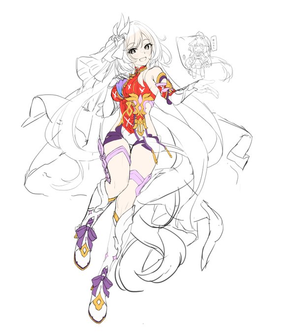 下書き進めながら塗りの時に困らない用に色分け作業…なんだけど色分けがそもそも大変 