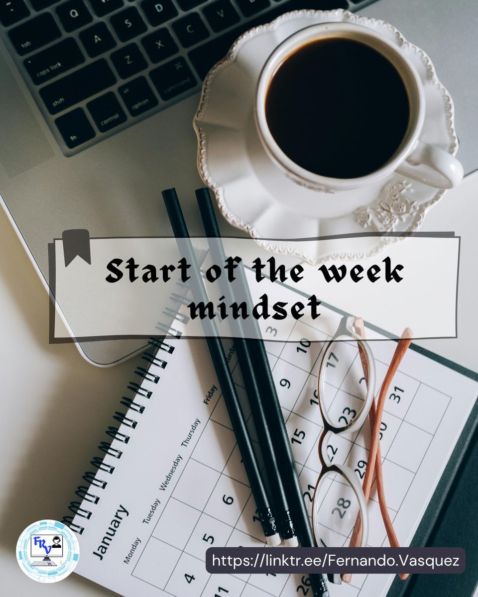 FernandoVa62138's tweet photo. Start of the week mindset.
New week, new goals, fresh mindset. 
Let’s make every task count this Monday!

#MondayMotivation #VirtualAssistantLife #ProductivityTips #RemoteWorkGoals https://t.co/bav7LerOJG