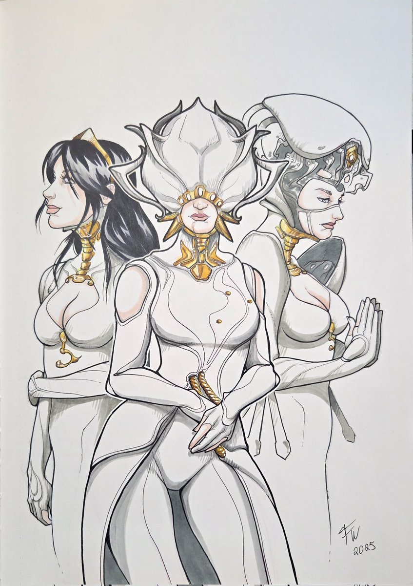 fast_winger's tweet photo. Tennotober 2025 Day 2: Triad

#Tennotober 
#Tennotober2025
#Warframe
#Margulis 
#Lotus
#Natah 
#Trinity https://t.co/Uq1LrF6N71