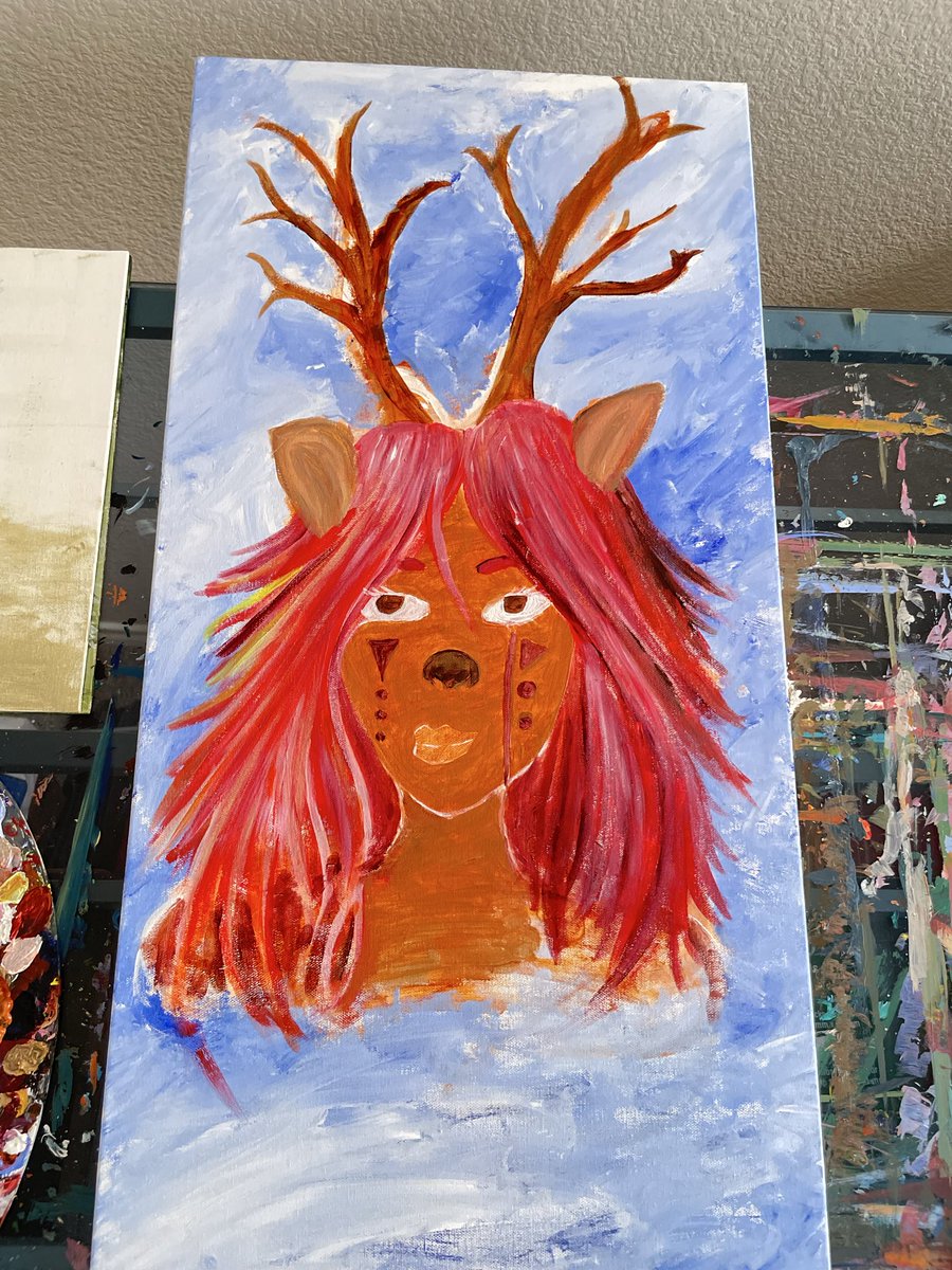 Ferchect's tweet photo. Here is the progress I have so far from the most recent stream. #characterart #halloween2025 #originalart #FirstAmerican #workingon https://t.co/jW5Wlpl2GL