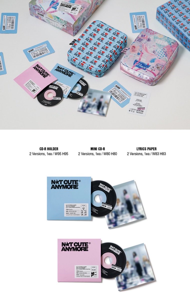 ro0204ha's tweet photo. 케타포 아일릿 싱글 1집
[NOT CUTE ANYMORE] 공구

(Random Ver.)
소비자가 : 24,600원
☑️공구가 : 16,900원

(Little Mimi Ver.)
소비자가 : 60,500원
☑️공구가 : 41,100원

(ILLIT x Ashley Williams Pouch Ver.) 
소비자가 : 43,100원
☑️공구가 : 29,300원

🗓~11/24 17:00
(11/26 이후 순차배송)

🔗 https://t.co/qVybrXaq88