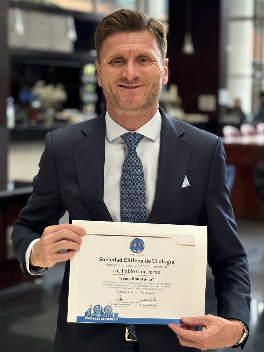PabloNContreras's tweet photo. I am honored to have been recognized as #SocioHonorario by @Urolchi 🇨🇱

Thank you @mkerkebe and all the organizing committee #CongresoCentenarioSCHU 🙏❤️

@SauUrologia @CAU_URO @ResidentesCAU @Endo_Society @young_endosoc @AmerUrological @Uroweb @SIU_Journal @luisrico89 @HAlemanBsAs