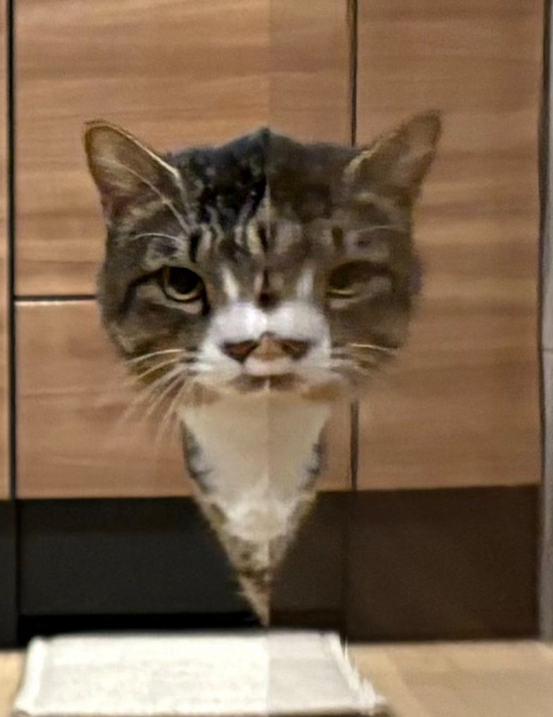 AIが生成したような生き物が生えてる