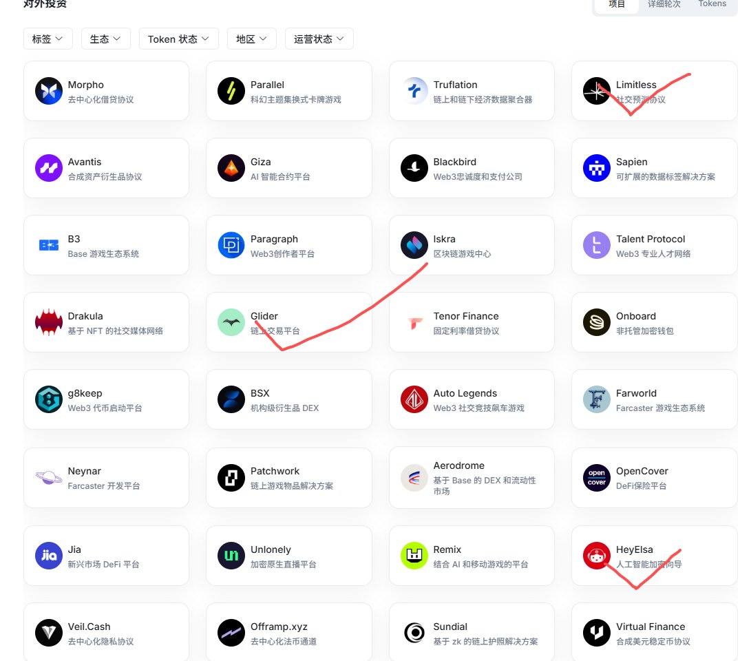 今年埋伏了3个Base投资的项目

🔶Limitless：已经发币了，非常有格局，小赚一笔。目前正在进行第二期，明年1月26号结束，打算再观察一下看看卷不卷以及币价的情况再考虑要不要参与。 <a href="/trylimitless/">Limitless</a> 
传送门：limitless.exchange/?r=816L151SK4