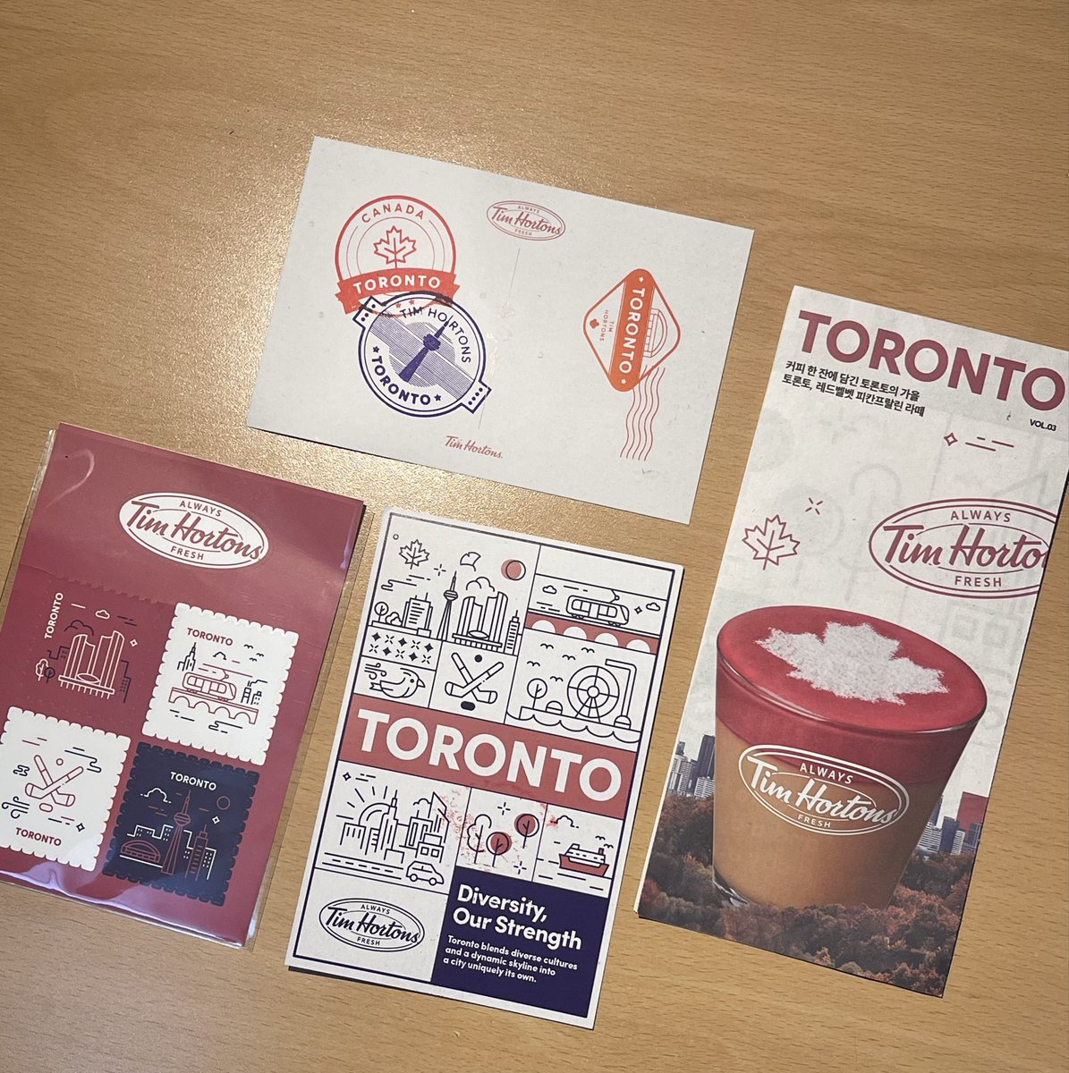 why did i just get toronto-themed tim hortons merch in korea <a href="/TimHortons/">Tim Hortons</a>