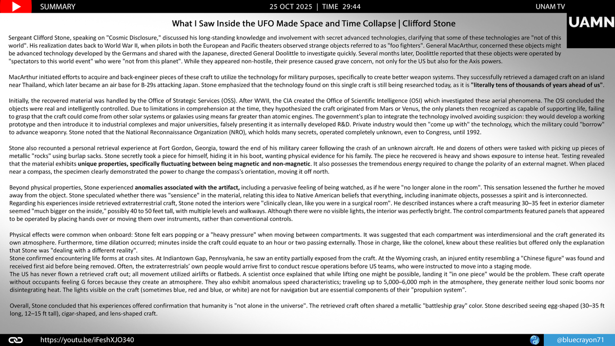 bluecrayon71's tweet photo. What I Saw Inside the UFO Made Space and Time Collapse | Clifford Stone
🔗 https://t.co/XTNyQcncnI
#CliffordStone #NotOfThisWorld #WWII #FooFighters #WeaponSystemAdvancement #ThailandCraftRetrieval #CIA #SecretArtifact #UniqueProperties #MagneticFluctuation #PolarityChange https://t.co/oEvl833EF2