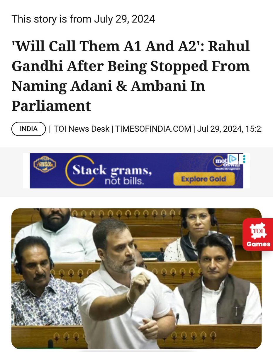 Till about an year ago, the guns were directed against "Adani-Ambani" . Later, the Ambanis fell in line with the dictats of the Cong-leftist ecosystem &amp; their de-hyphenation happened. Now their target is ONLY Adani. If u don't see a pattern in this, u deserve to watch Pogo.